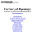 Current Job Openings: