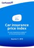 Car insurance price index. The most comprehensive analysis of car insurance pricing in the UK