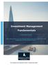 Investment Management Fundamentals