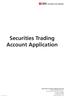 Securities Trading Account Application