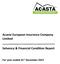 Acasta European Insurance Company Limited. Solvency & Financial Condition Report