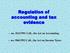 Regulation of accounting and tax evidence