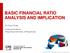 BASIC FINANCIAL RATIO ANALYSIS AND IMPLICATION