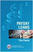 PAYDAY LOANS The Facts