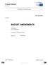 BUDGET AMENDMENTS. EN United in diversity EN. European Parliament 2017/2044(BUD) Budget (2017/2044(BUD))