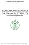 SAARCFINANCE SEMINAR ON FINANCIAL STABILITY