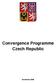 Convergence Programme Czech Republic