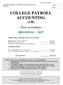 COLLEGE PAYROLL ACCOUNTING (130) Post-secondary