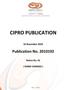 CIPRO PUBLICATION. Publication No November Notice No. 01 ( NAME CHANGES ) Page : 1 :