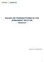 RULES ON TRANSACTIONS IN THE ARMAMENT SECTOR - Abstract -
