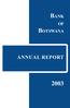 BOTSWANA ANNUAL REPORT