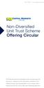 Non-Diversified Unit Trust Scheme Offering Circular