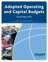 HILLSBOROUGH TRANSIT AUTHORITY FISCAL YEAR 2013 ADOPTED OPERATING & CAPITAL BUDGETS