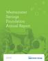Westminster Savings Foundation Annual Report