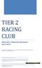 TIER 2 RACING CLUB. Illustrative Financial Statements 2015/2016
