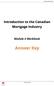 Introduction to the Canadian Mortgage Industry Module 4 Workbook Answer Key