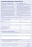 Underpinned Property Proposal Form