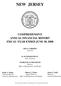 NEW JERSEY COMPREHENSIVE ANNUAL FINANCIAL REPORT FISCAL YEAR ENDED JUNE 30, JON S. CORZINE Governor. R. DAVID ROUSSEAU State Treasurer