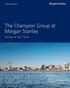 The Champion Group at Morgan Stanley. Success on Your Terms