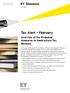 EY Slovenia. Tax Alert February. Overview of the Proposed Measures to Restructure Tax Burdens. Tax Alert. 28 February 2019
