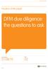 DFM due diligence: the questions to ask