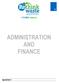 ADMINISTRATION AND FINANCE
