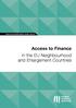 EUROPEAN INVESTMENT BANK GROUP. Access to Finance in the EU Neighbourhood and Enlargement Countries