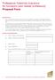 Professional Indemnity Insurance for Surveyors (and related professions) Proposal Form