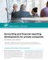 Accounting and financial reporting developments for private companies