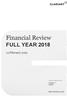 Financial Review FULL YEAR 2018