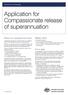 Application for Compassionate release of superannuation