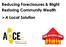 Reducing Foreclosures & Blight Restoring Community Wealth A Local Solution
