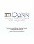 I I 11. Comprehensive Annual Financial Report. north carolina. city of dunn. Prepared by City of Dunn Finance Department