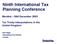Ninth International Tax Planning Conference