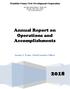 Annual Report on Operations and Accomplishments
