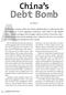 China s. Debt Bomb. By Tong Li