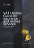 VAT Update: Guide on insurance and related services