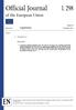 Official Journal of the European Union L 298. Legislation. Non-legislative acts. Volume November English edition. Contents REGULATIONS