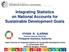 Integrating Statistics on National Accounts for Sustainable Development Goals