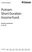 Putnam Short Duration Income Fund