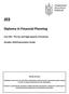 Diploma in Financial Planning. Unit J03 The tax and legal aspects of business SPECIAL NOTICES