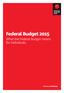 Federal Budget What the Federal Budget means for individuals. nab.com.au/fedbudget