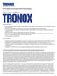 Tronox Reports Second Quarter 2018 Financial Results