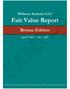 Williams Analytics LLC. Fair Value Report. Bronze Edition. April 27, May 1, 2015