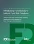 Introducing Full Disclosure Mutual Fund Risk Database