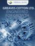 GREAVES COTTON LTD. ENGINEERED FOR GROWTH