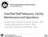 Classified Staff Adequacy: Facility Maintenance and Operations