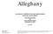 ALLEGHANY CORPORATION AND SUBSIDIARIES FINANCIAL SUPPLEMENT