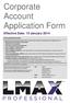 Corporate Account Application Form