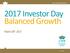 2017 Investor Day Balanced Growth. March 28 th, 2017